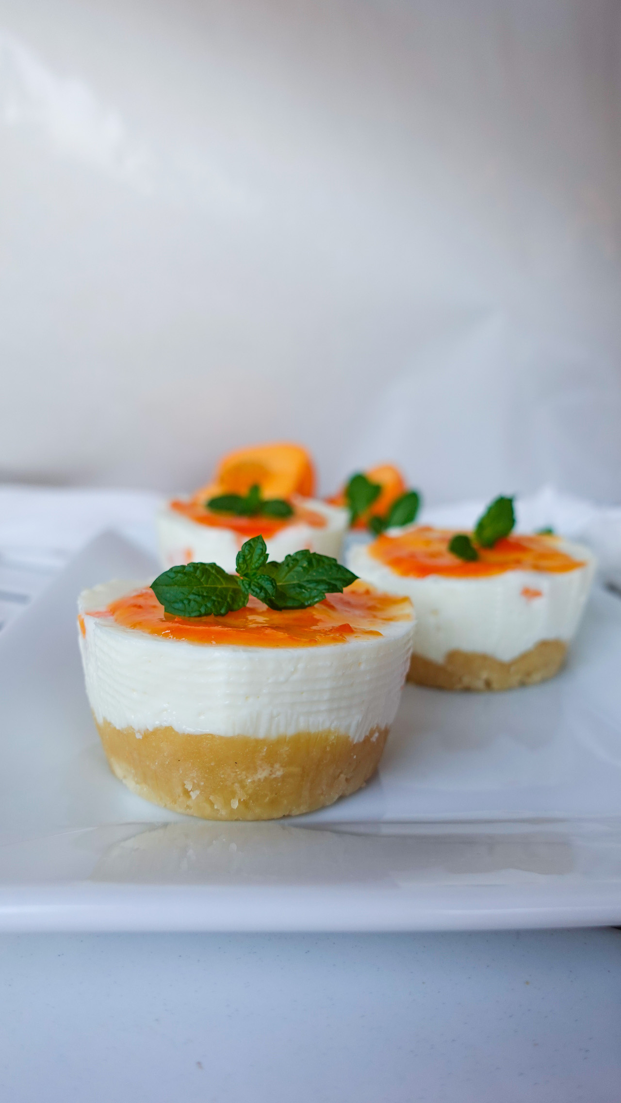Mini Cheesecake Proteiche alle Pesche