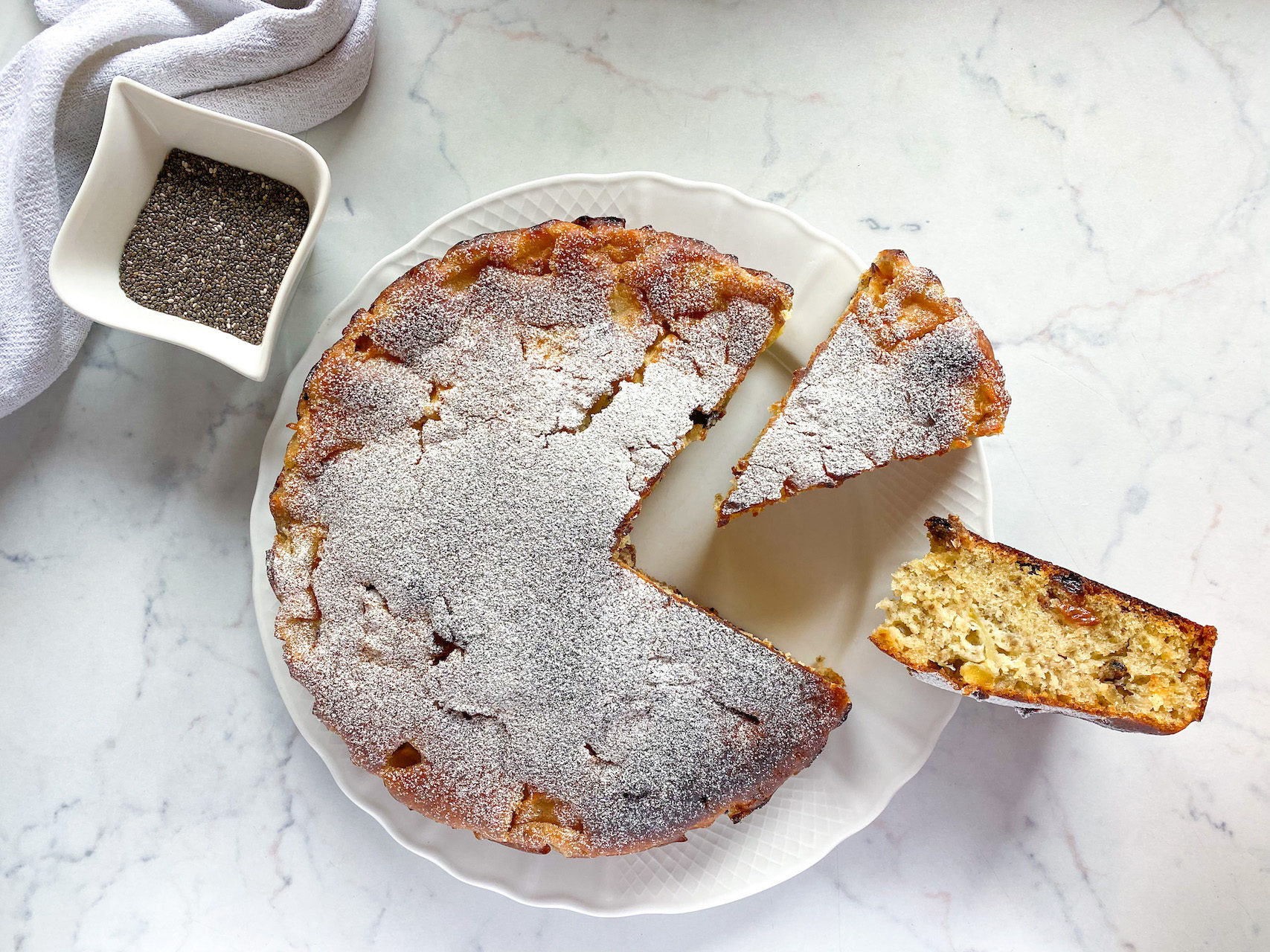 Torta di Mele e Semi di Chia Senza Burro e Uova