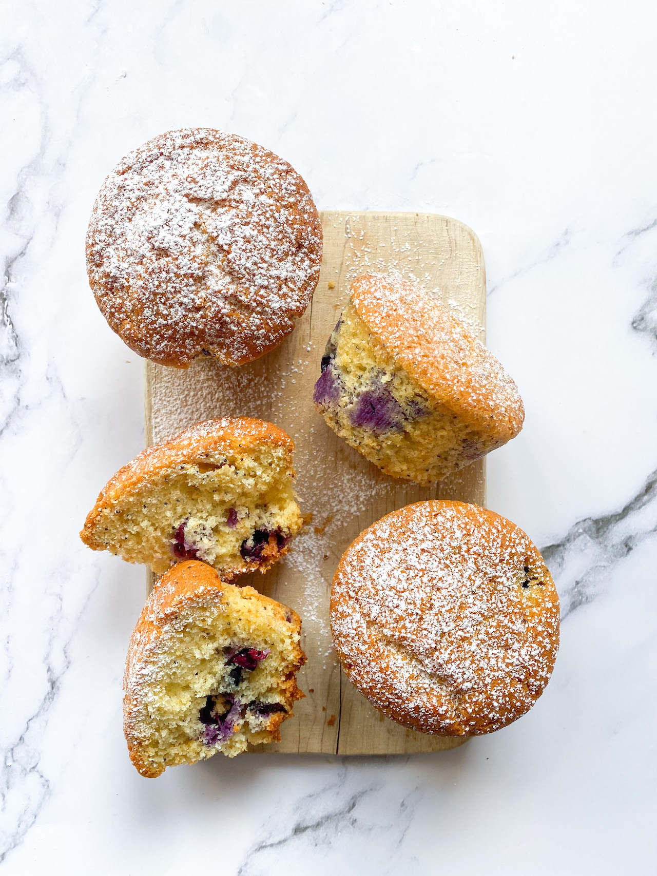 Muffin ai Semi di Papavero e Mirtilli Senza Burro